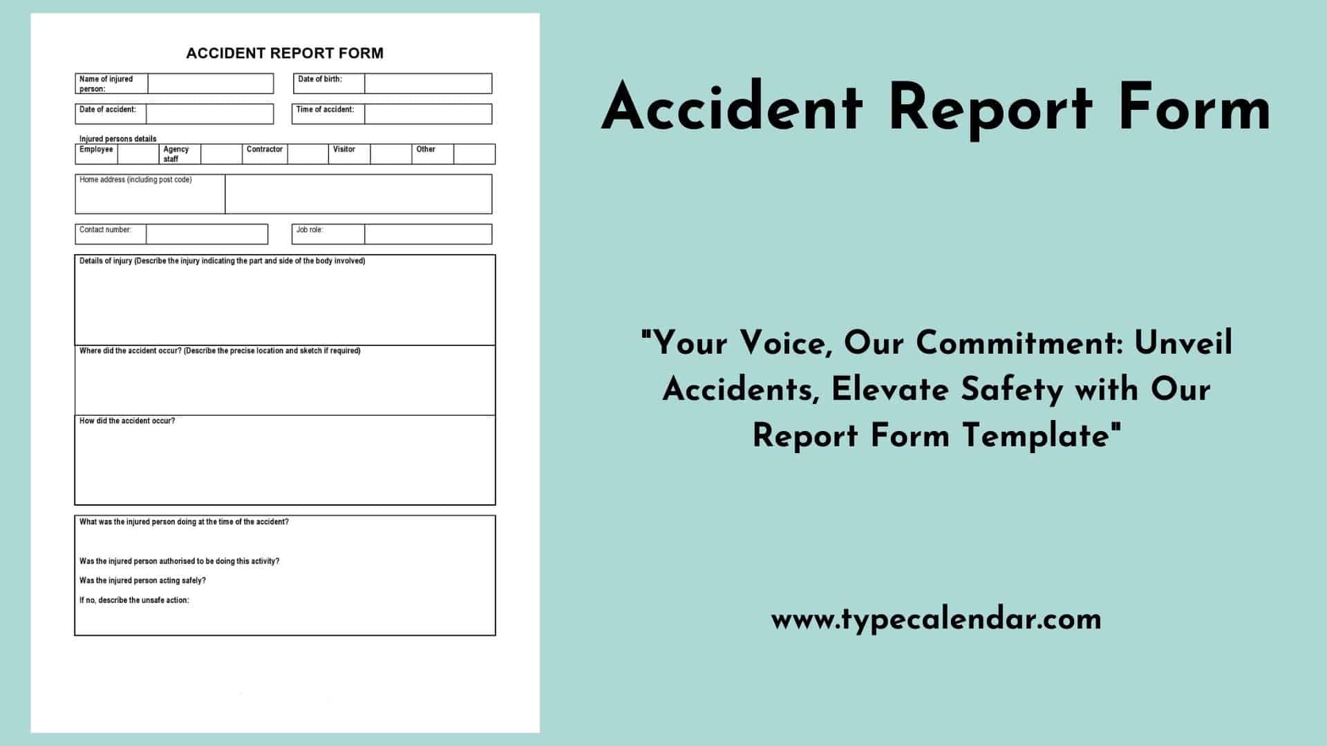 Free Printable Accident Report Form Templates PDF Word Excel 