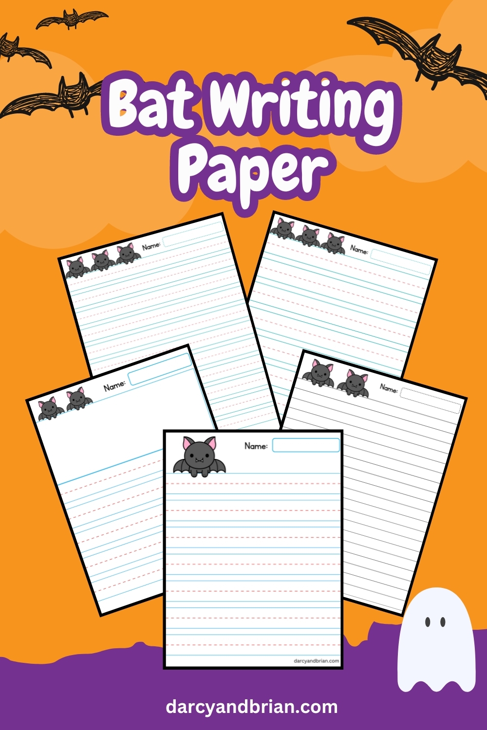 Free Printable Bat Writing Paper For Kids