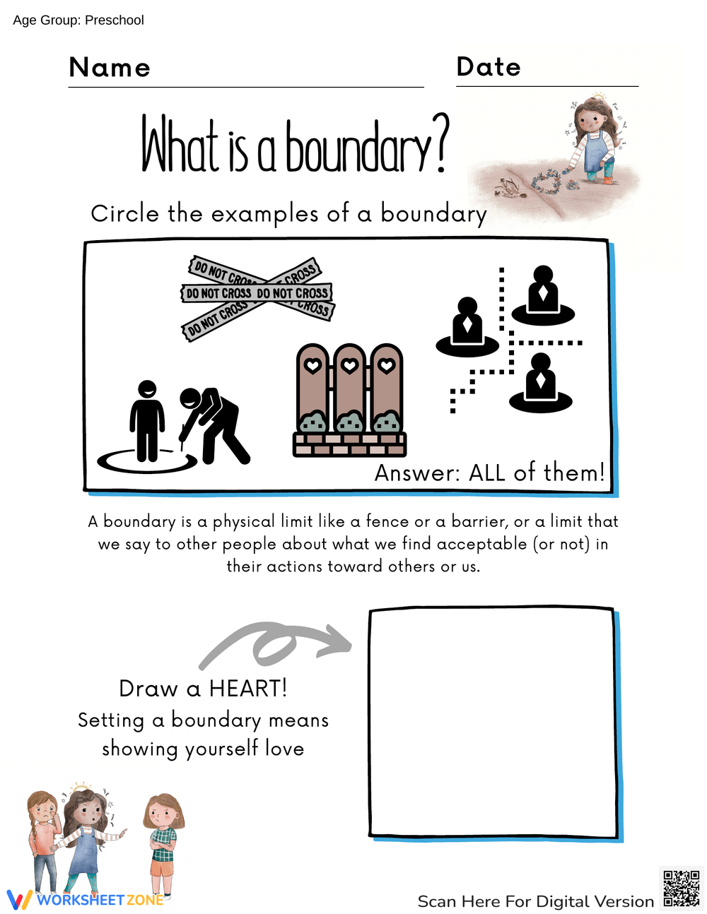 Free Printable Boundaries Worksheets For Students Worksheets Library