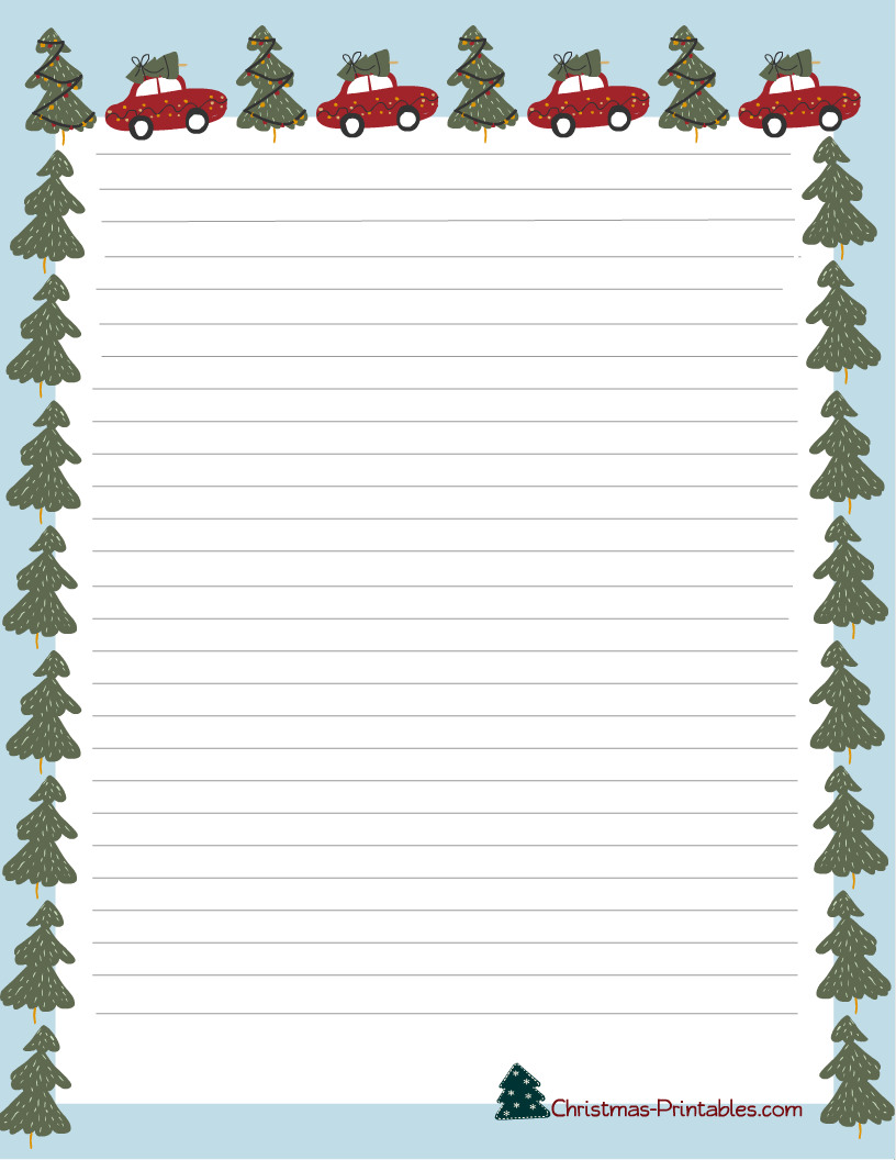 Free Printable Christmas Stationery Writing Paper Letter Pad