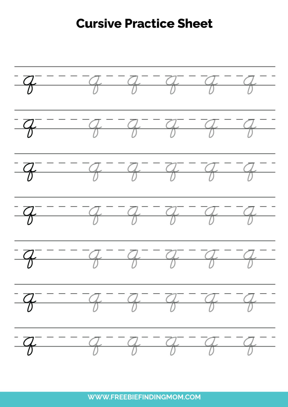 Free Printable Cursive Handwriting Worksheets Pdf