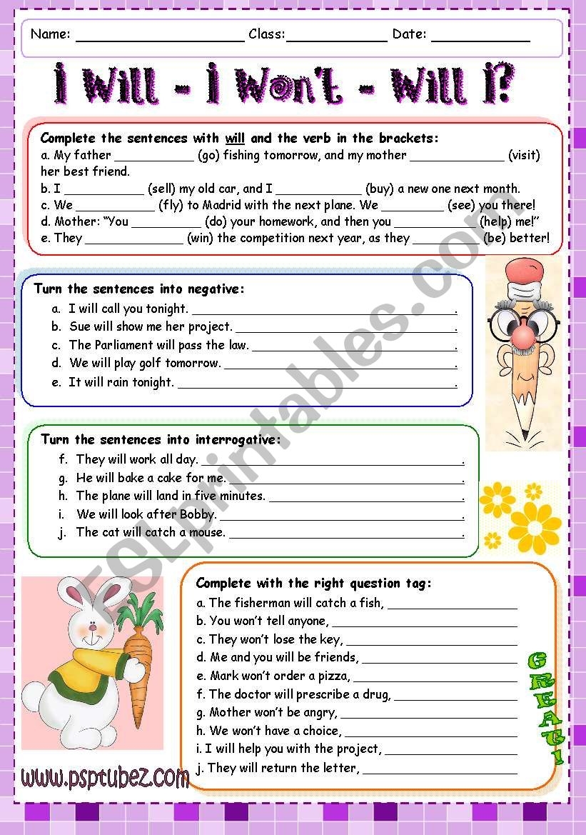 FREE Printable Kindergarten Sight Word Worksheet Will Making Worksheets Library