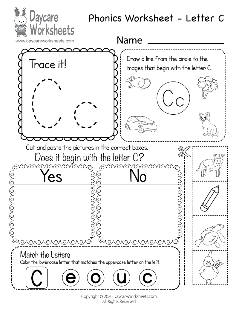 Free Printable Letter C Worksheets For Preschool