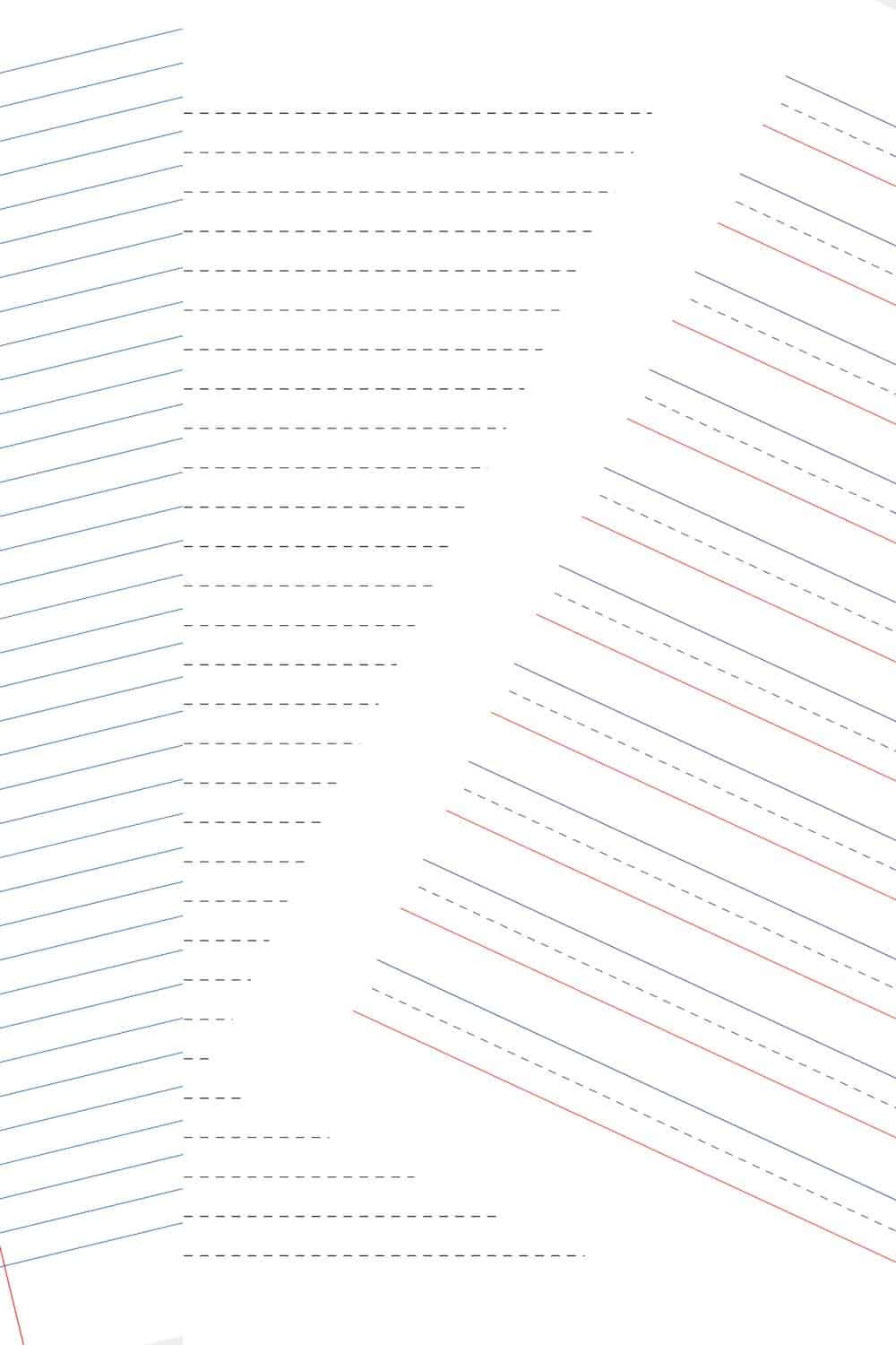 Free Printable Lined Paper Ruled Paper The Pink Craft Box