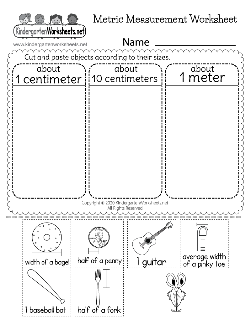 Free Printable Metric Measurement Worksheet