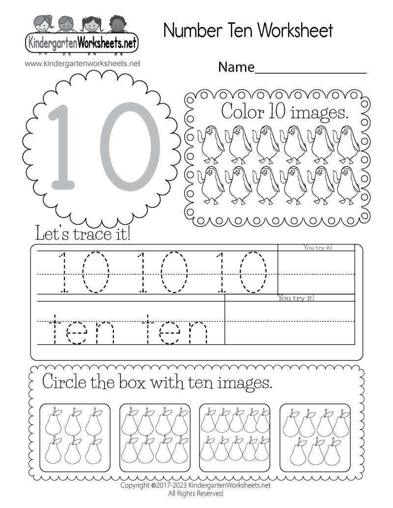 Printable Number Worksheets