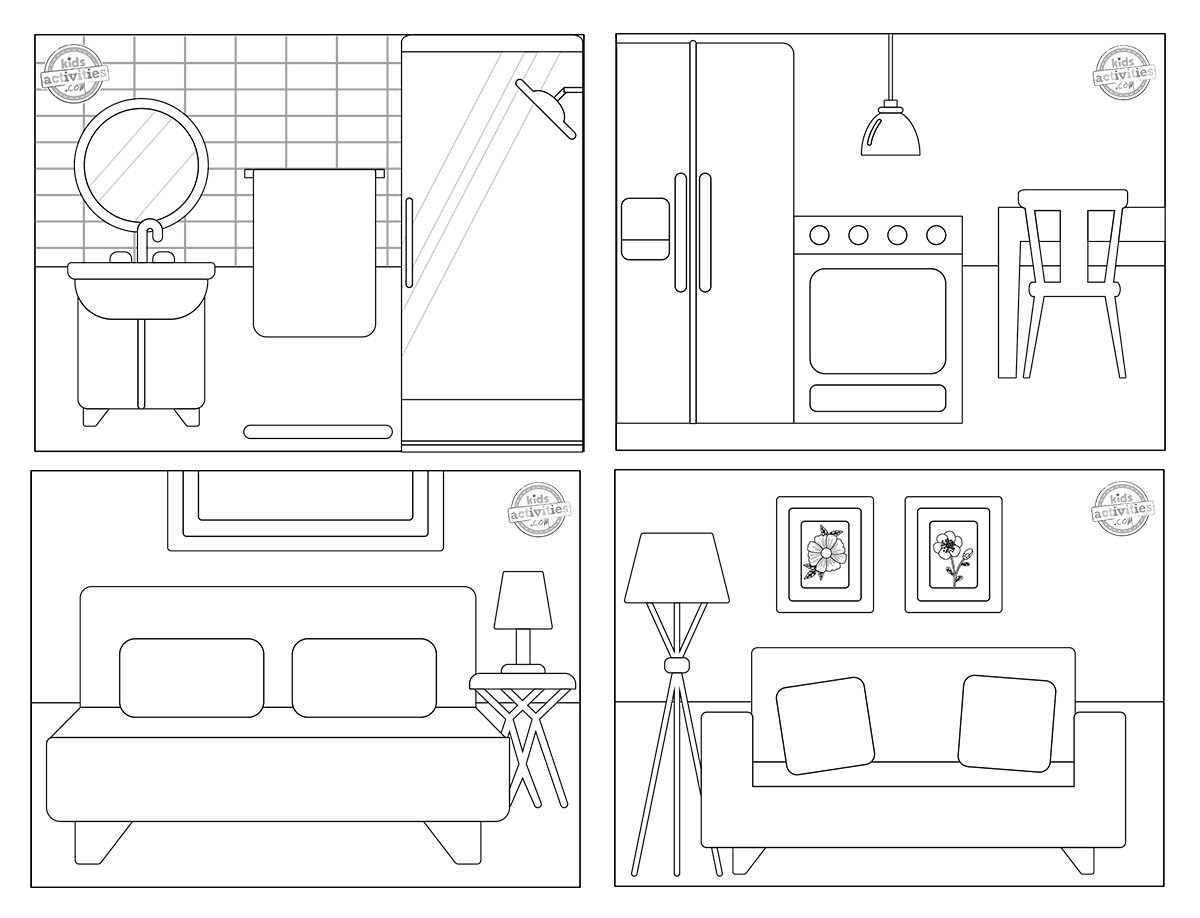 Free Printable Paper Doll House Coloring Pages Kids Activities Blog