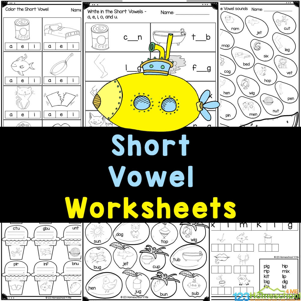 A E I O U Vowels Worksheets Free Printable