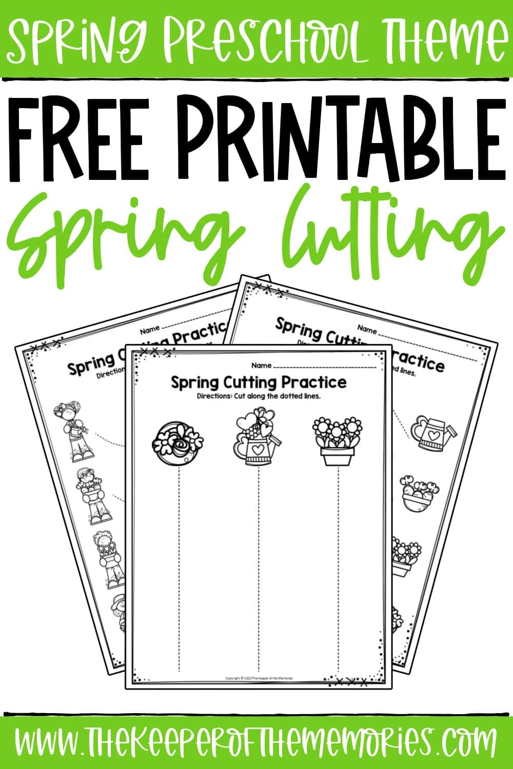 Free Printable Spring Cutting Worksheets The Keeper Of The Memories