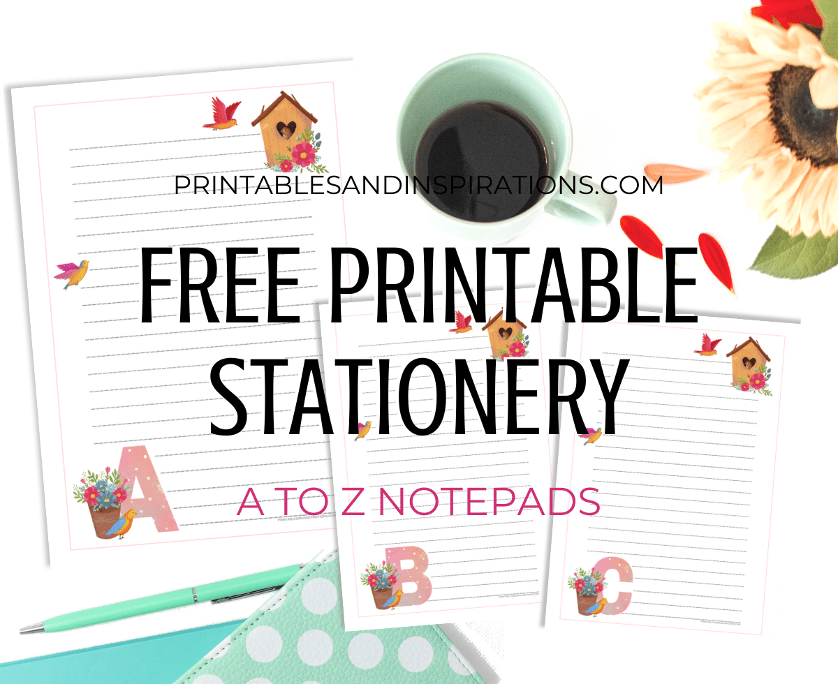Free Printable Stationery From A To Z Printables And Inspirations