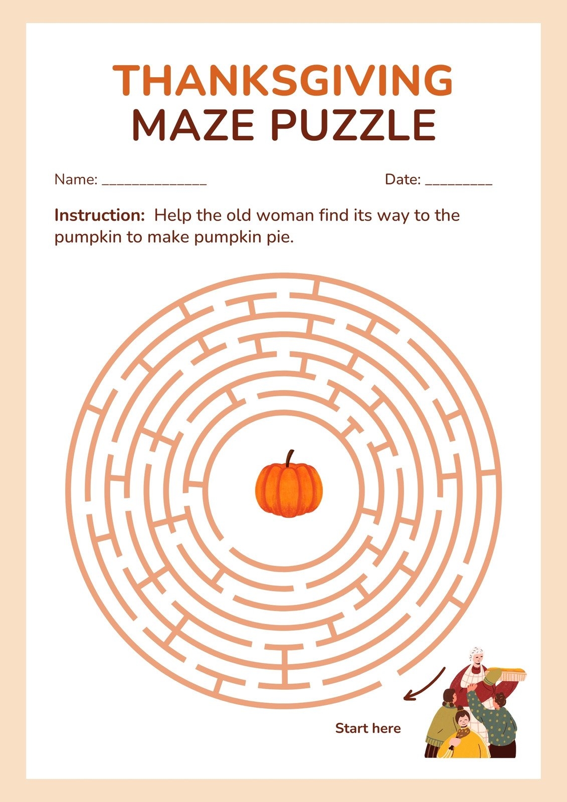 Thanksgiving Printable Worksheets