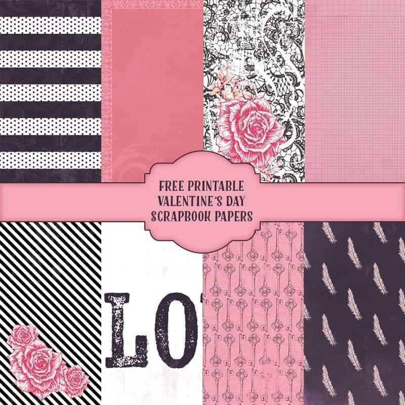 Free Printable Valentines Day Scrapbook Paper
