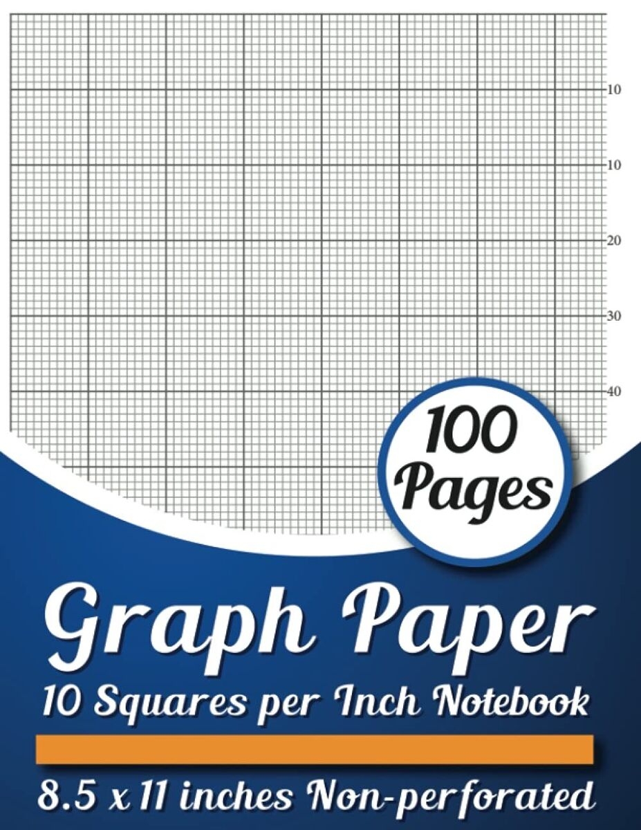 Graph Paper 10 Squares Per Inch Notebook 10 Lines Per Inch 8 5 X 11 Quad Rule EBay