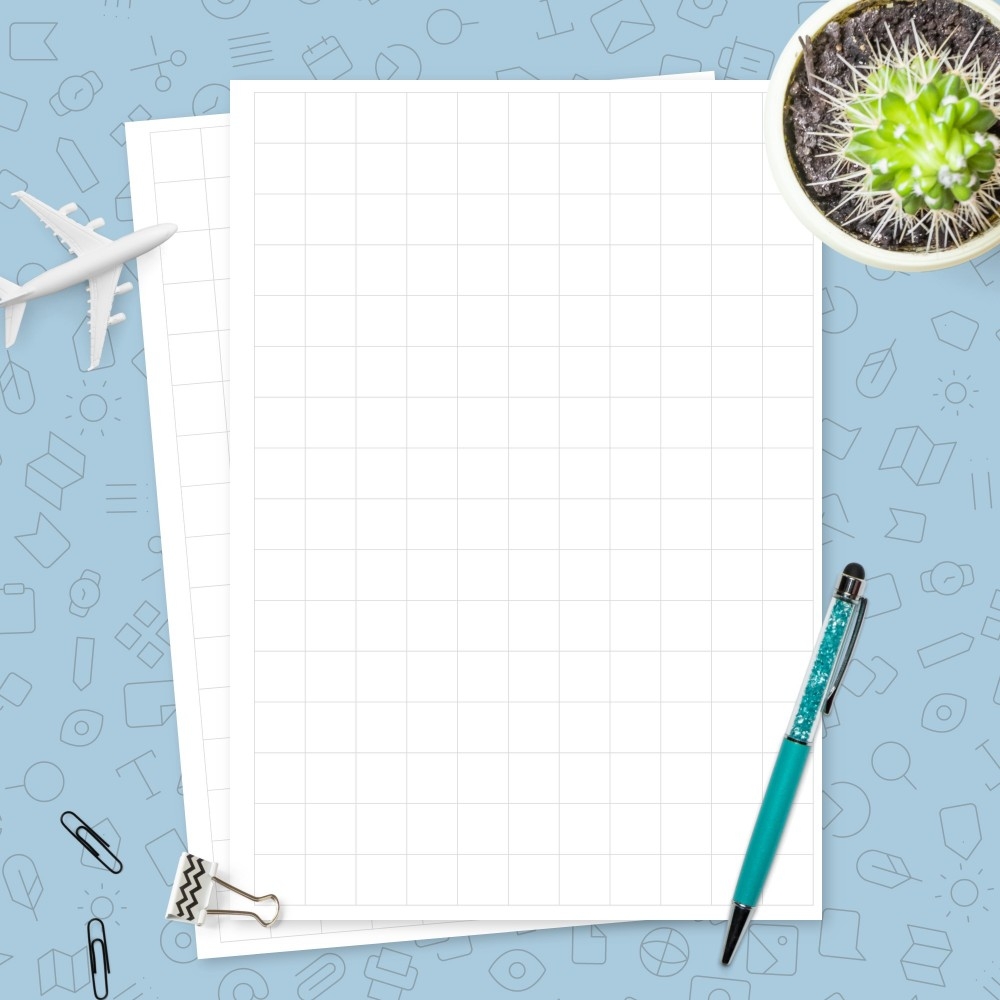 Graph Paper 10 Squares Per Inch Template Printable PDF