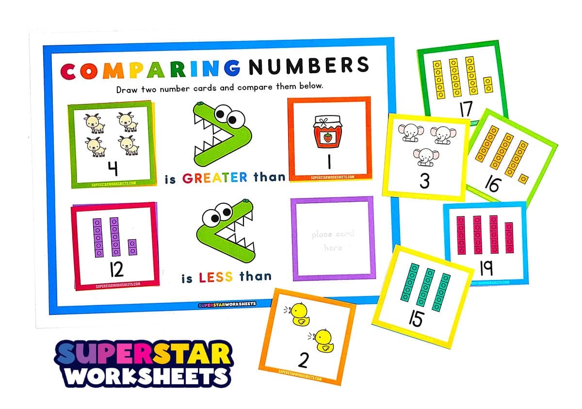 Greater Than Sign Less Than Sign Superstar Worksheets