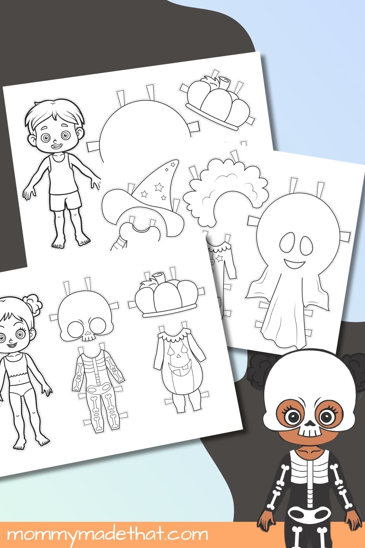 Halloween Paper Dolls Free Dress Up Printables 