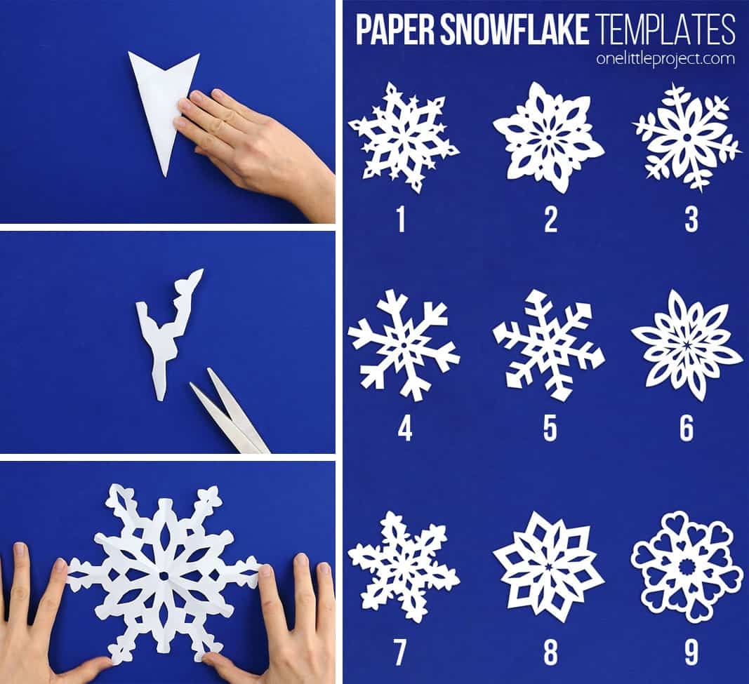 How To Make Paper Snowflakes One Little Project
