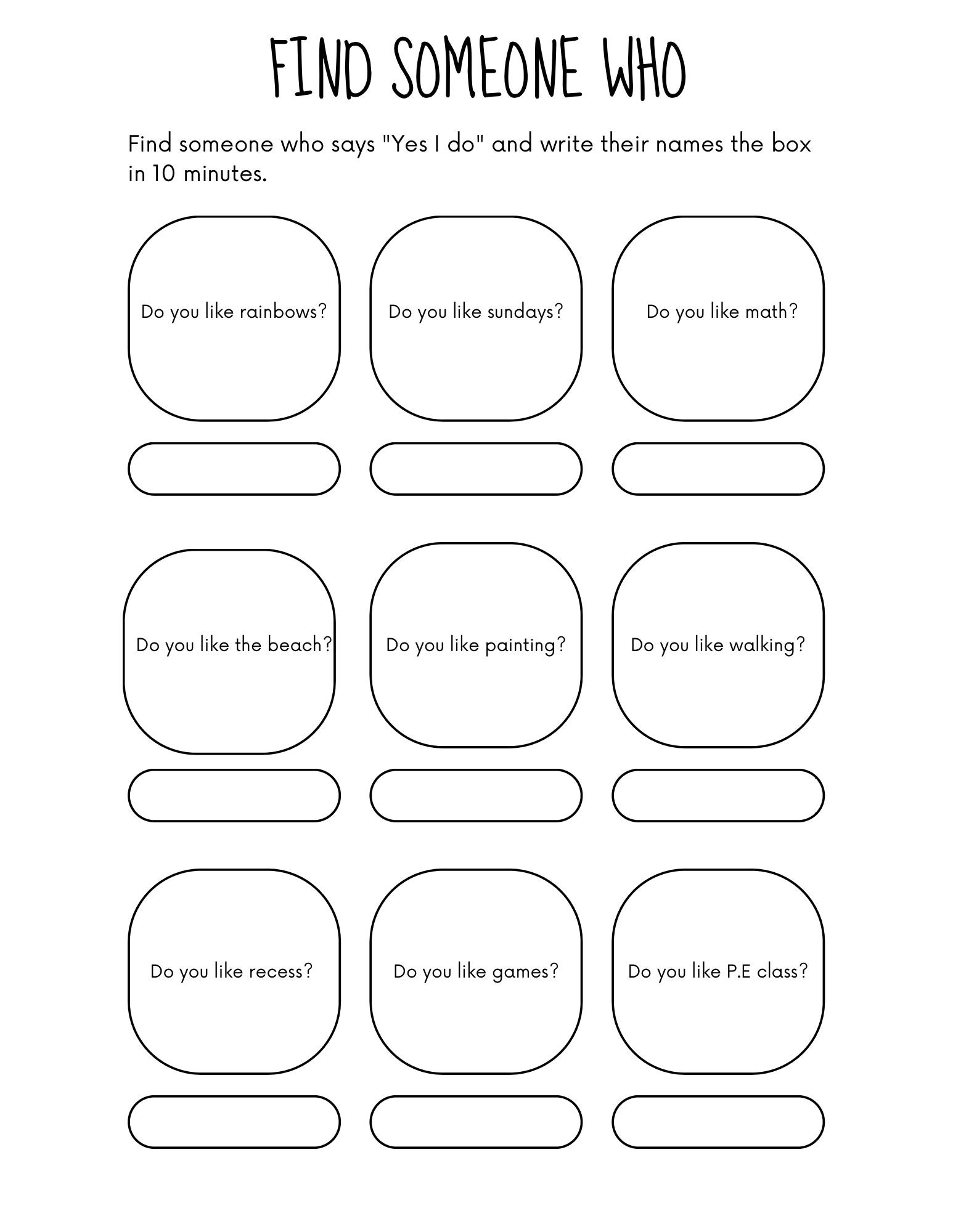 Ice Breakers Freeology Worksheets Library