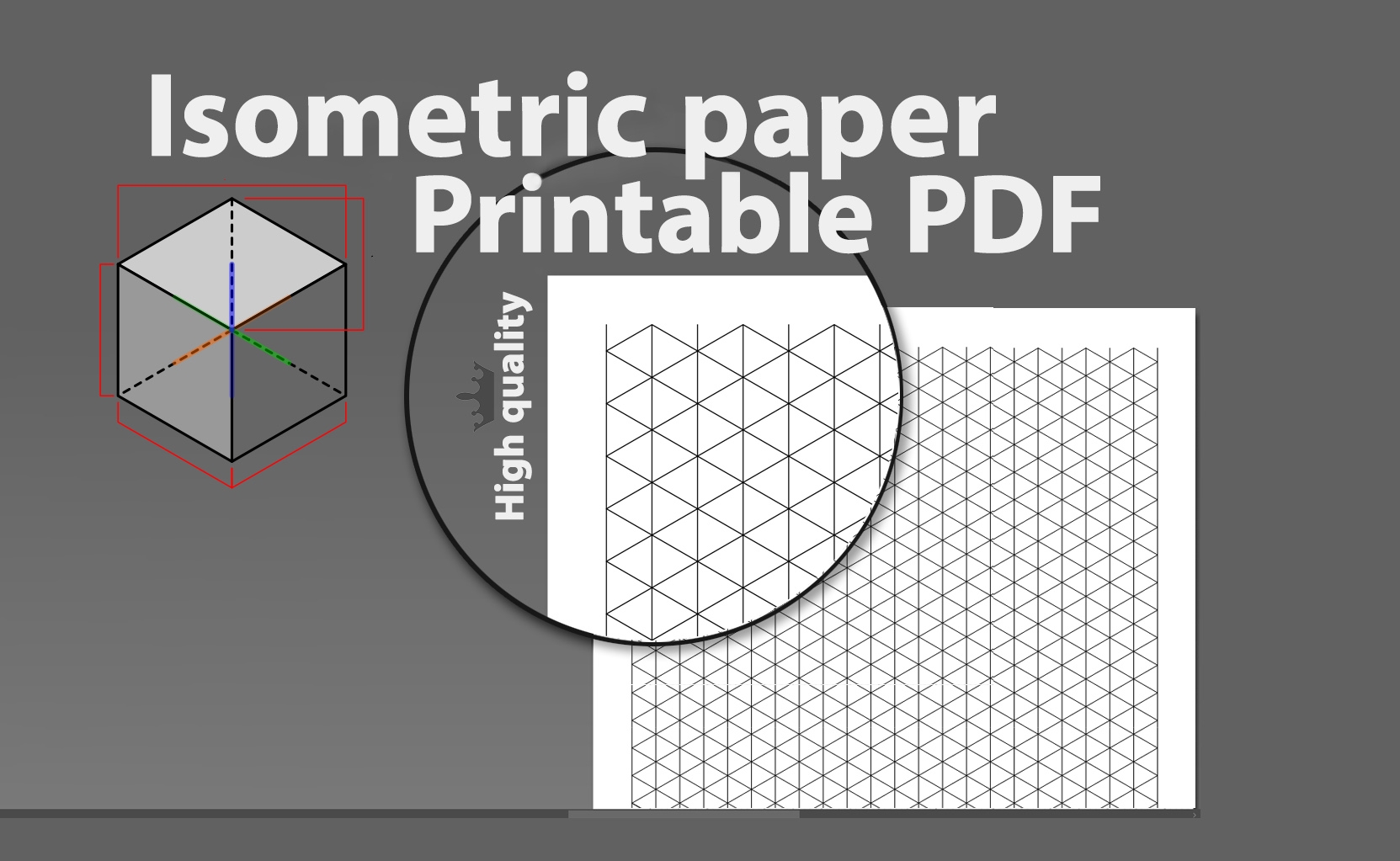Isometric Line Paper PDF Color Test Page
