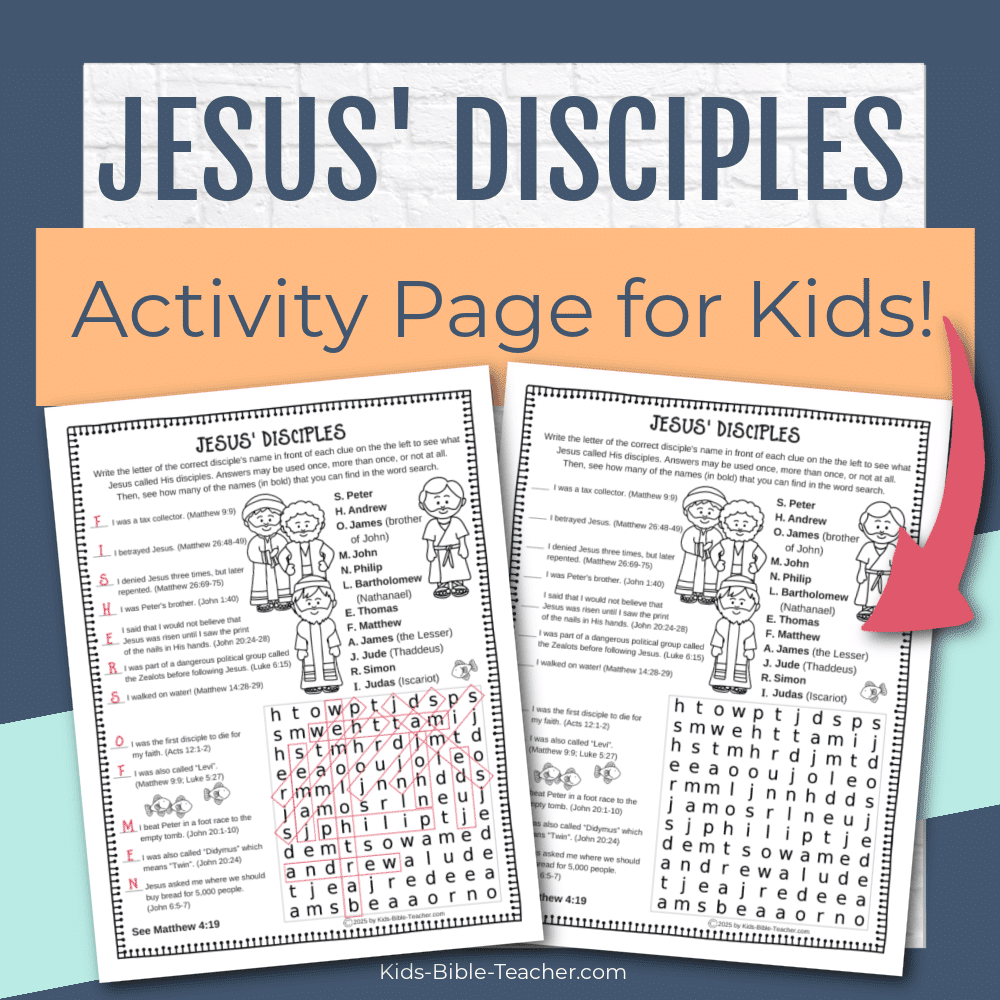 Free Printable 12 Disciples Worksheet