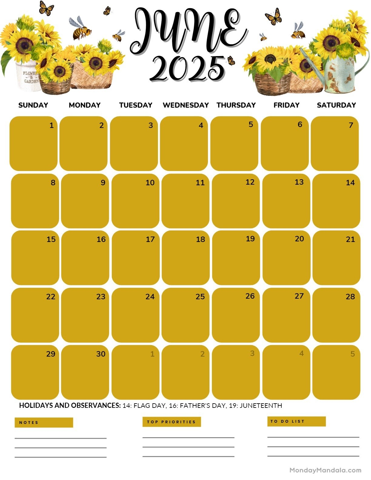 June 2025 Calendar 52 Free PDF Printables 