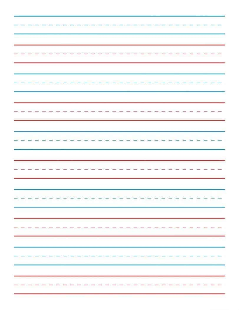 Kindergarten Lined Paper Free Printable Troubleshooting Motherhood Worksheets Library