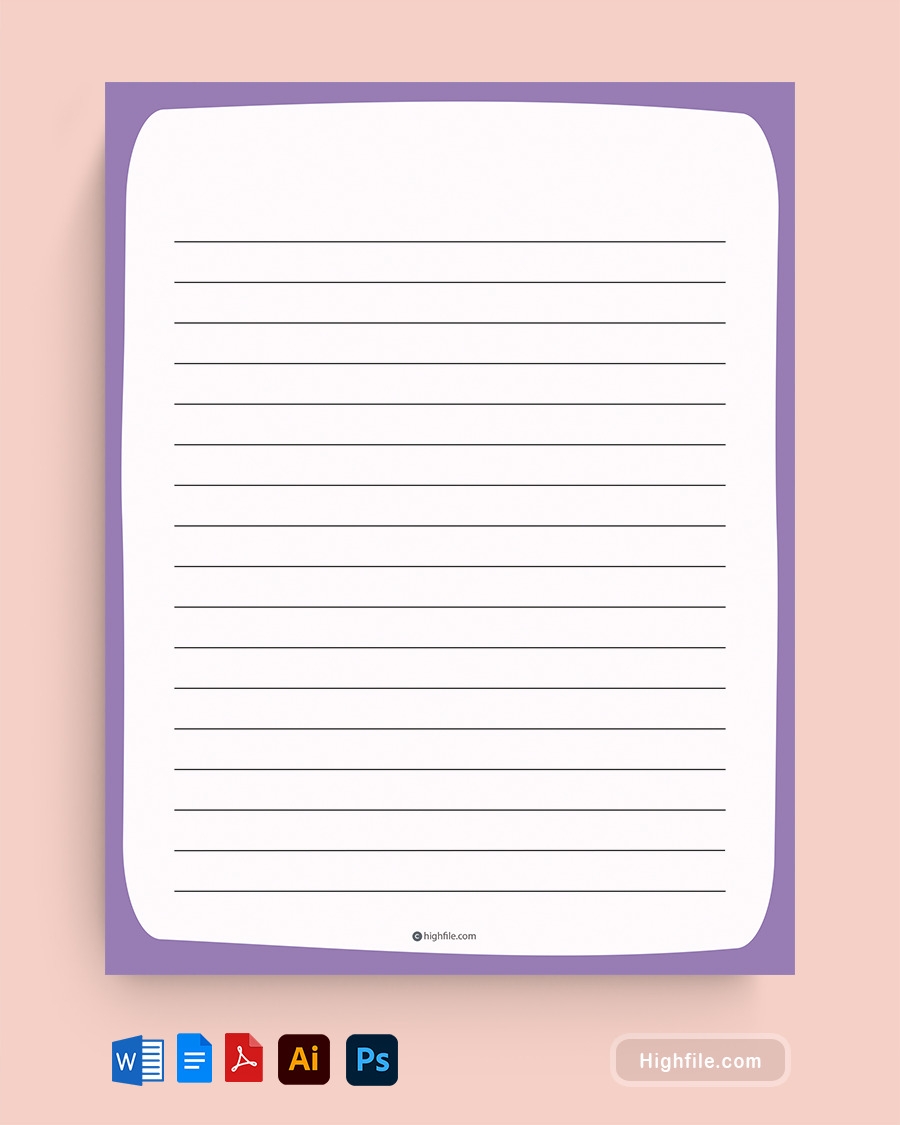 Printable Kindergarten Lined Paper