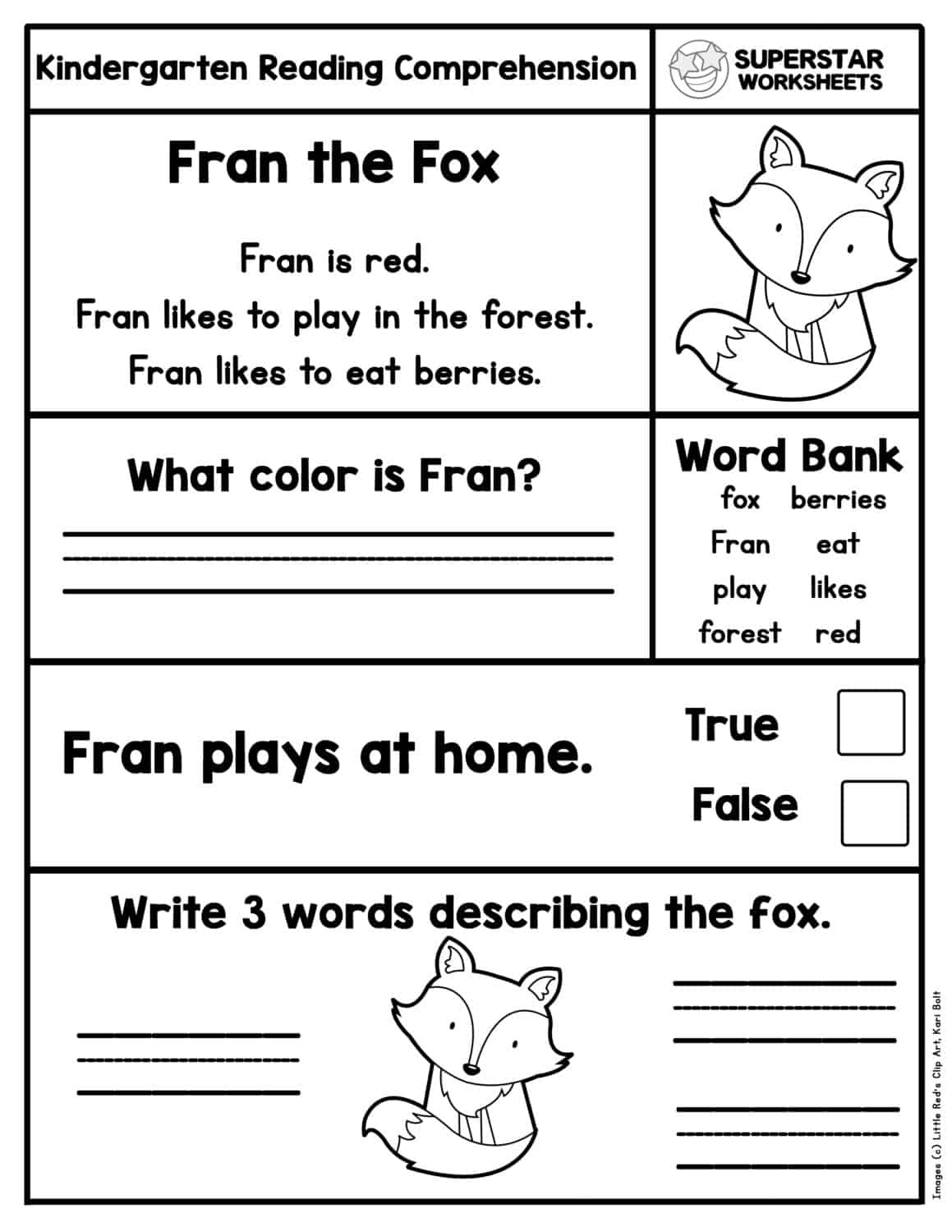 Kindergarten Reading Comprehension Worksheets Superstar Worksheets Worksheets Library