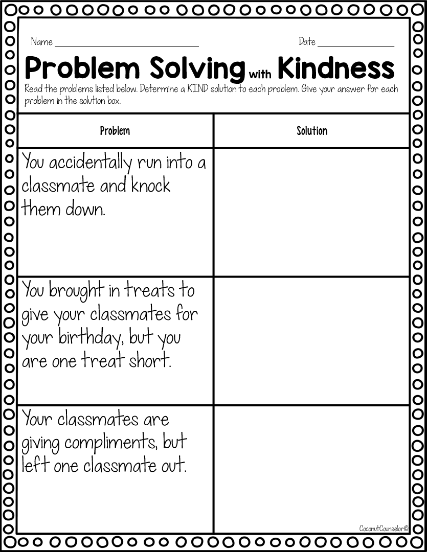 Kindness Worksheets Classful