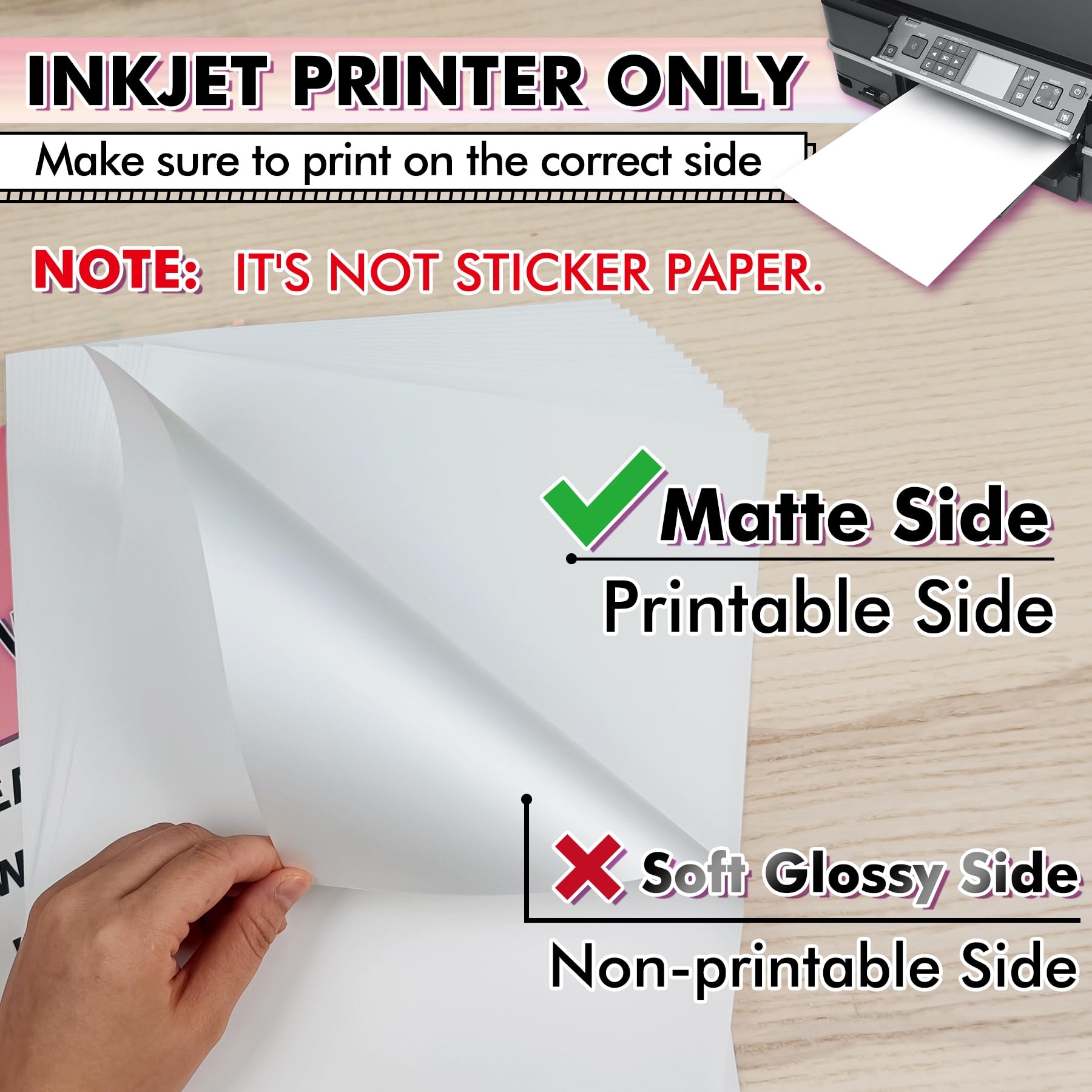 KOALA PAPER Printable Waterproof Paper For Inkjet Printers 8 5 X 11 Inch 30 Sheets Matte White Vinyl Printer Paper Tear Resistant Durable Quick Drying Amazon de Stationery Office Supplies
