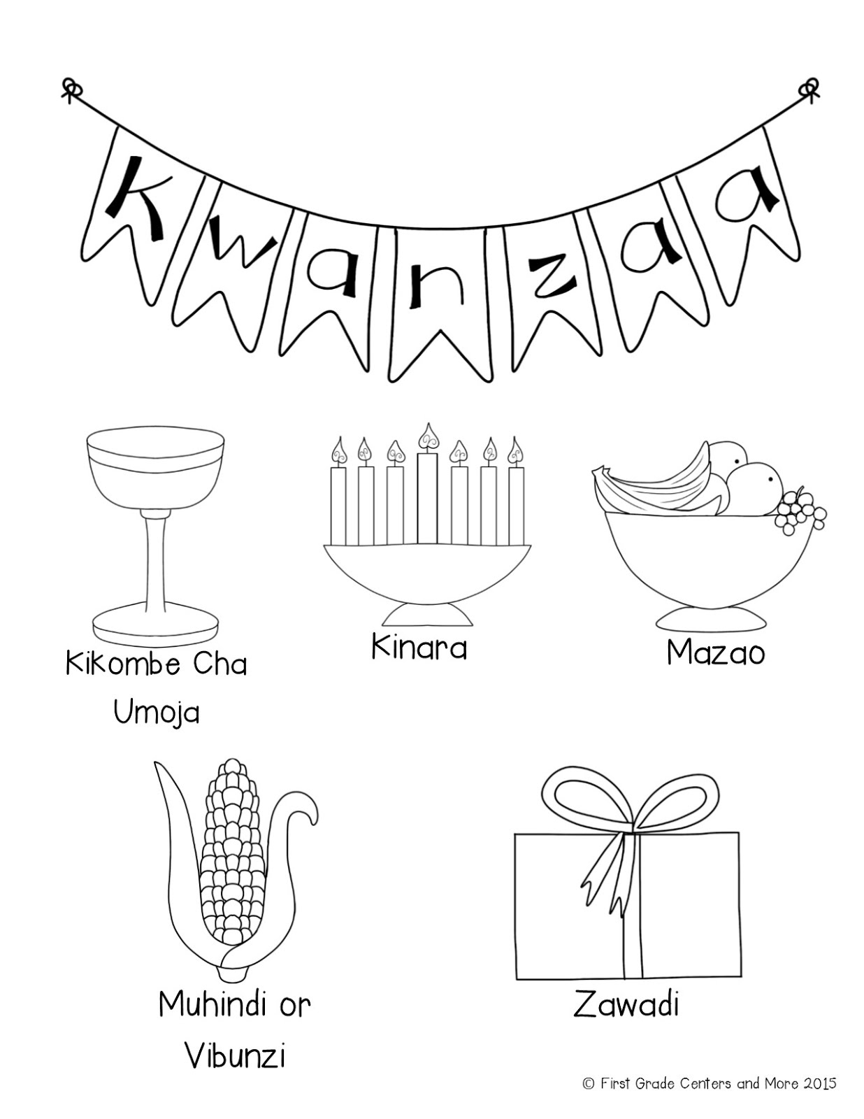 Kwanzaa Craft Free Printable First Grade Centers And More