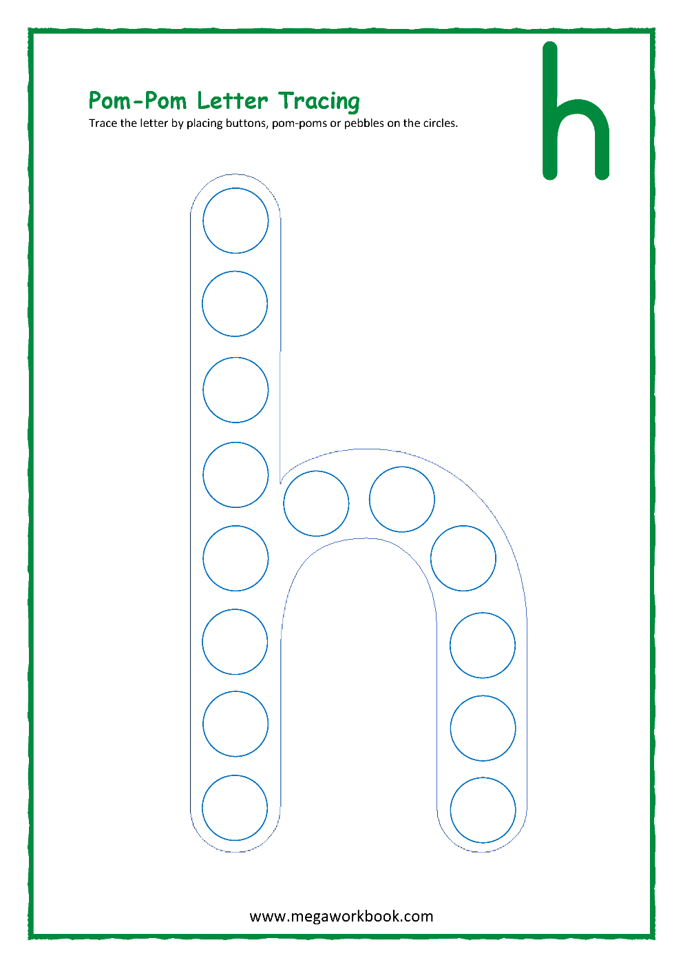 Letter H Printable Worksheets