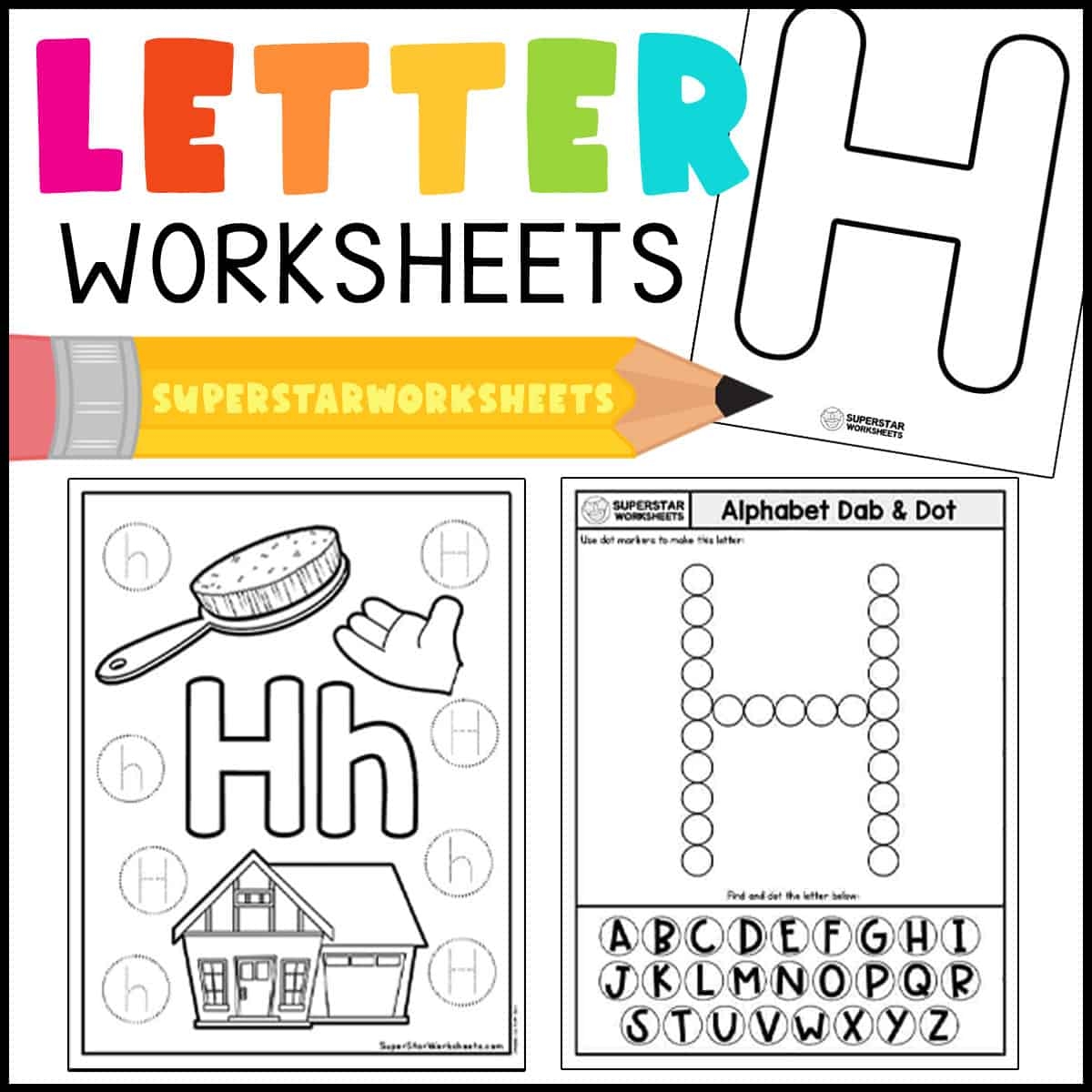 Letter H Worksheets Superstar Worksheets