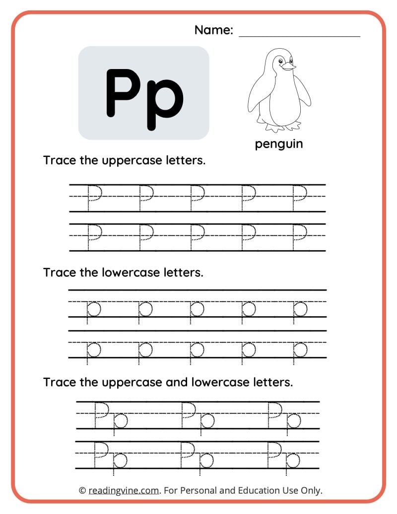 Free Printable Letter P Worksheets
