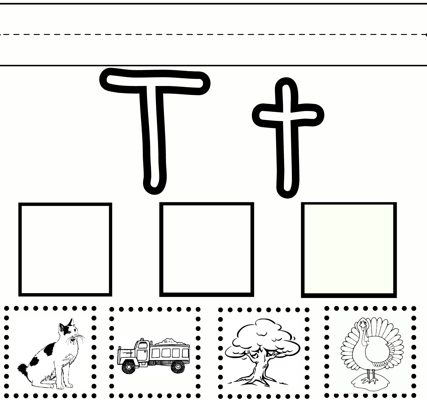 Free Printable Letter T Worksheets