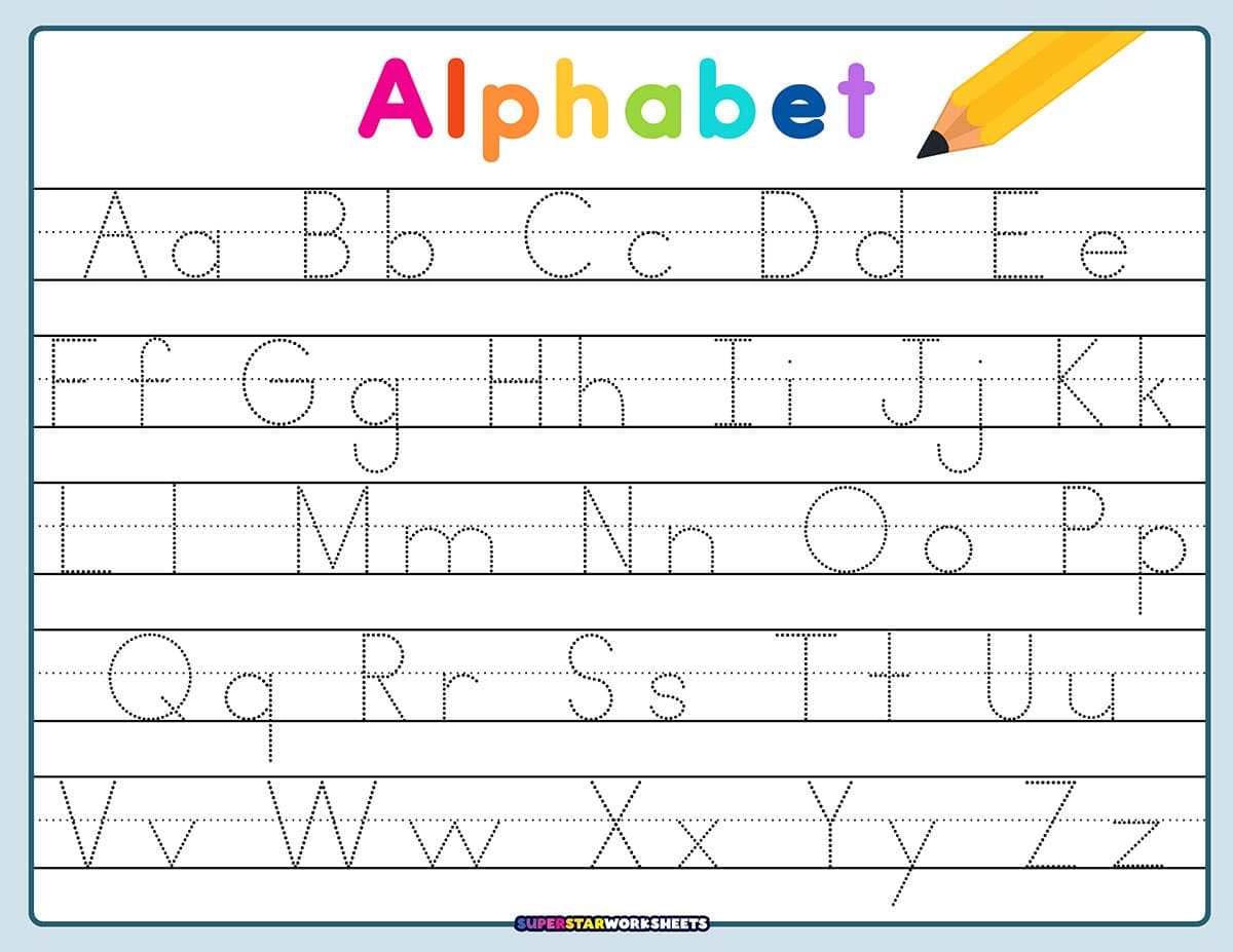Letter Tracing Worksheets Superstar Worksheets