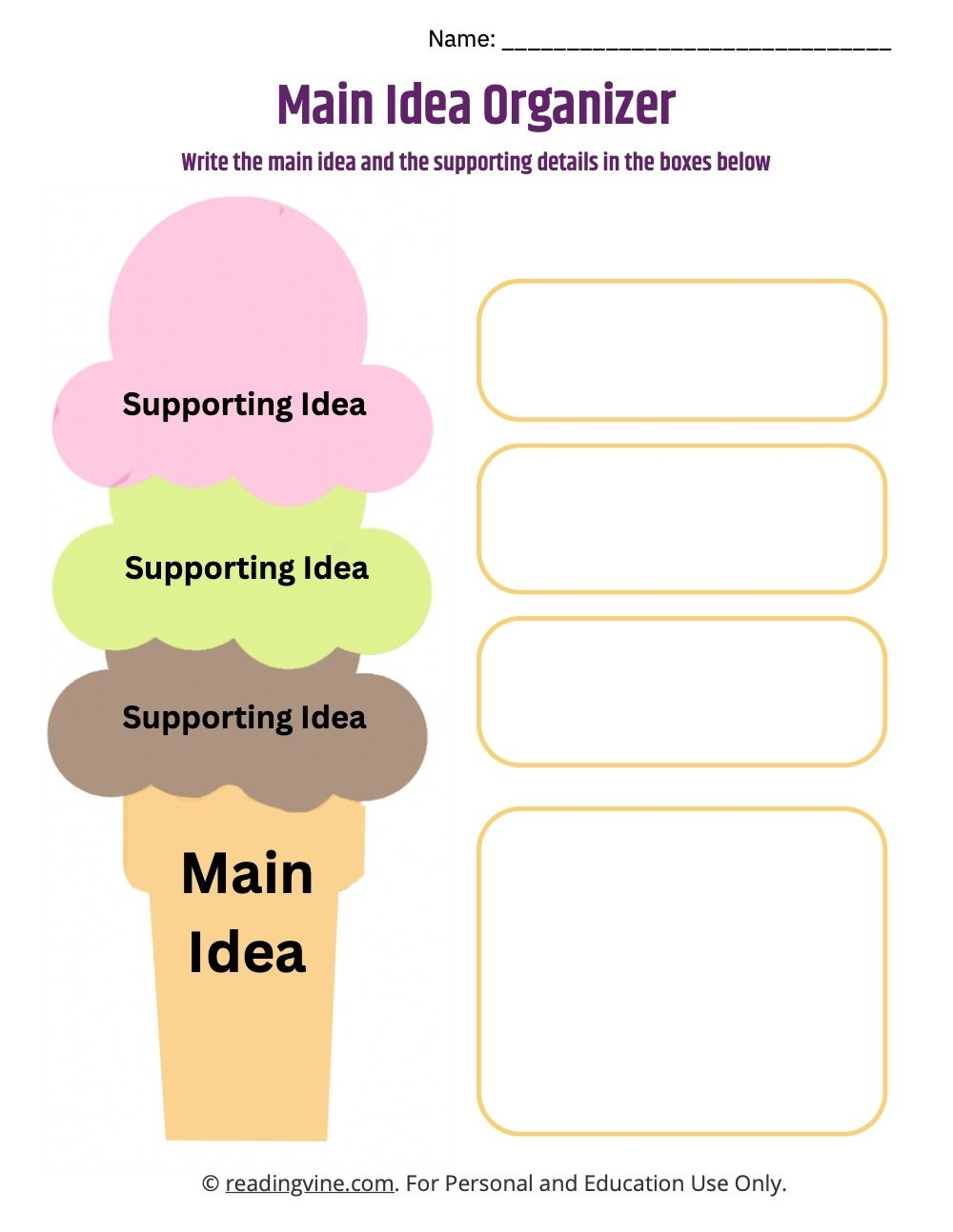 Free Printable Main Idea Worksheets