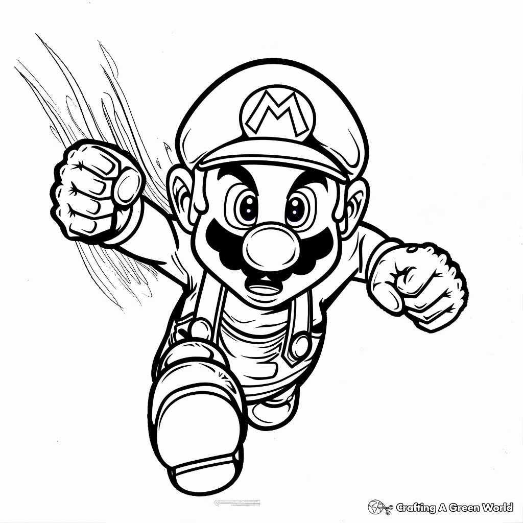Printable Paper Mario Coloring Page