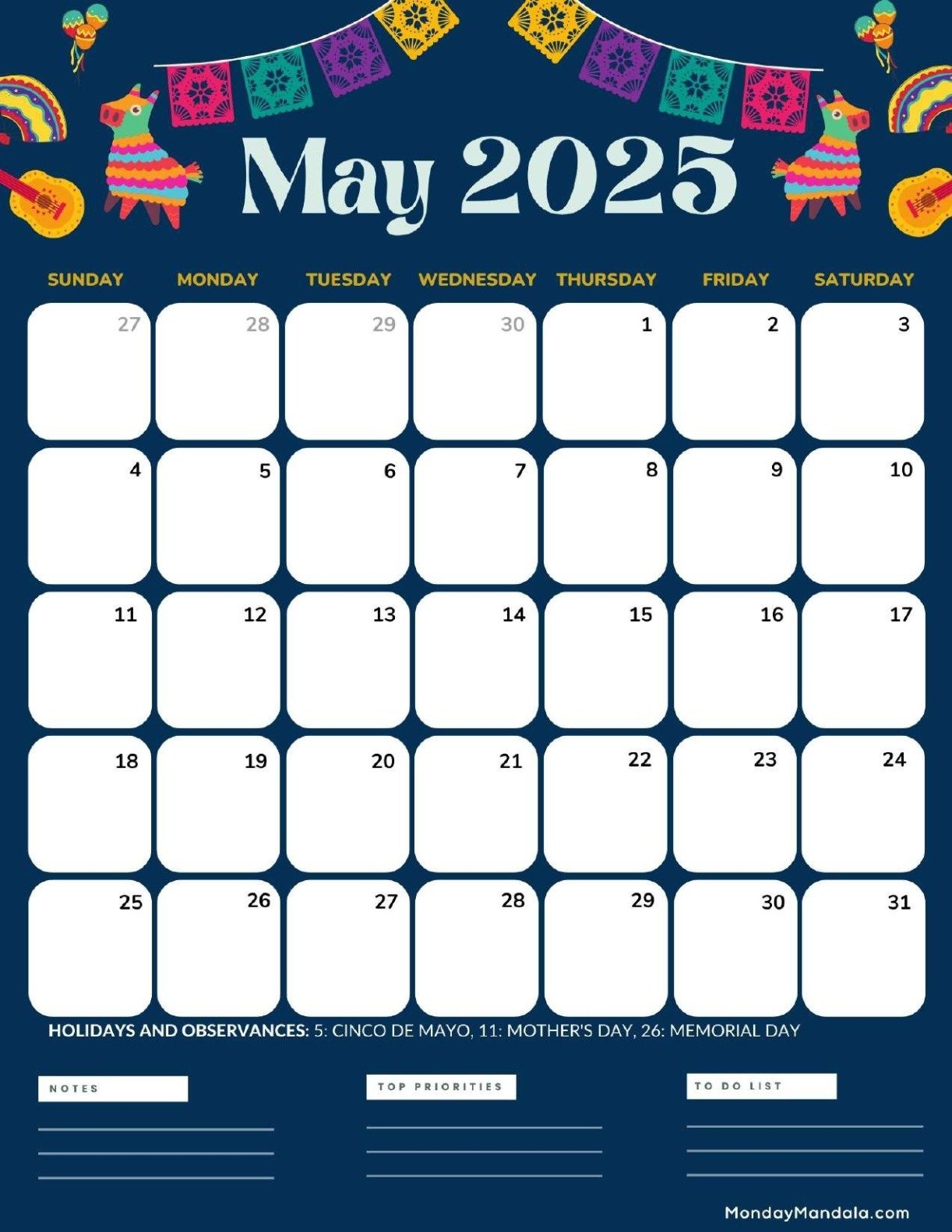 May 2025 Calendar 52 Free PDF Printables 