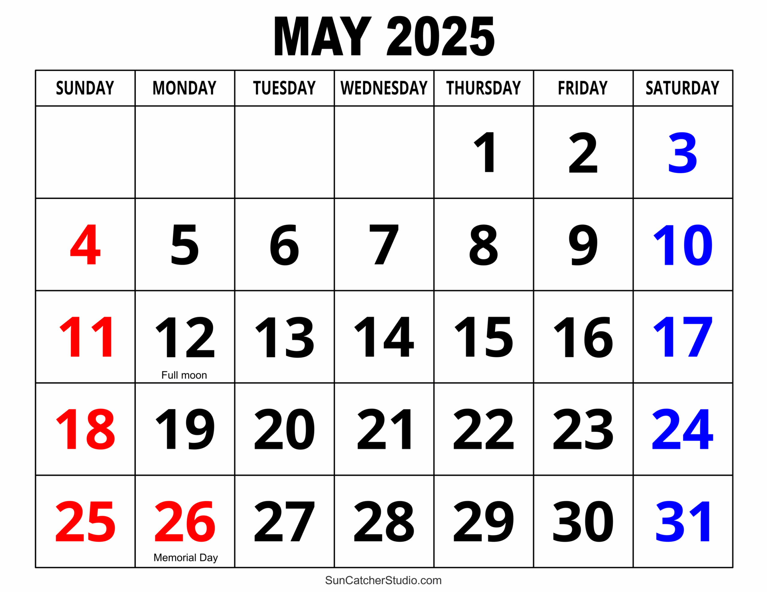 May 2025 Calendar Free Printable Free Printables Monograms Design Tools Patterns U0026 DIY Projects