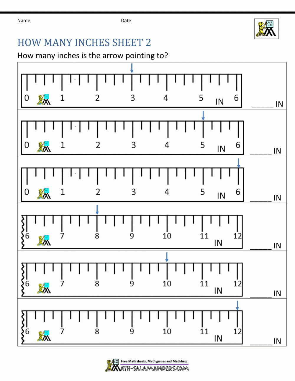 Measuring Length Worksheets