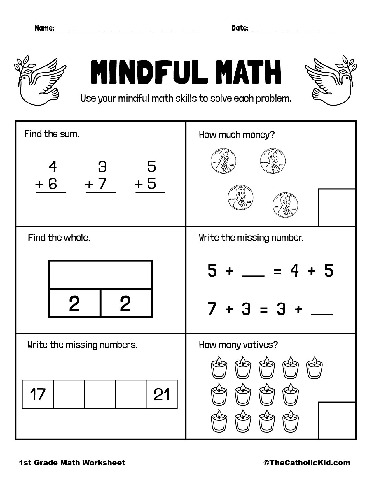 Free Printable Worksheets For 1st Graders