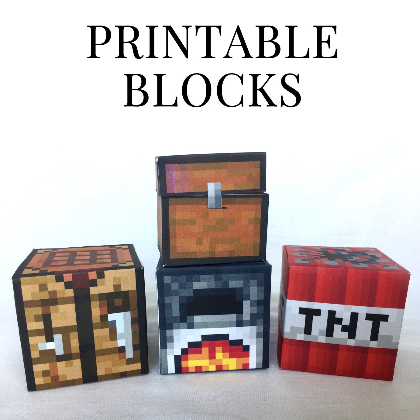 Minecraft Printable Papercraft Blocks SET 2