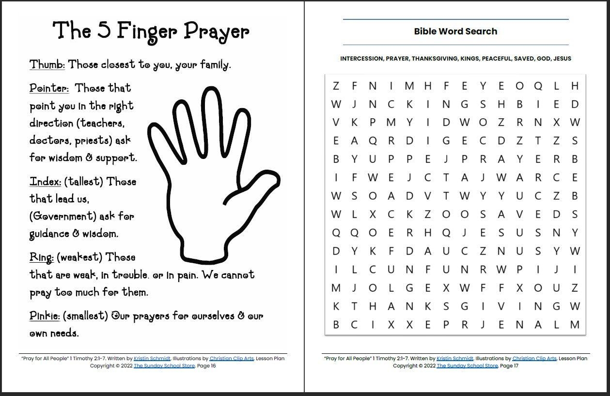 Free Printable Bible Activity Worksheets