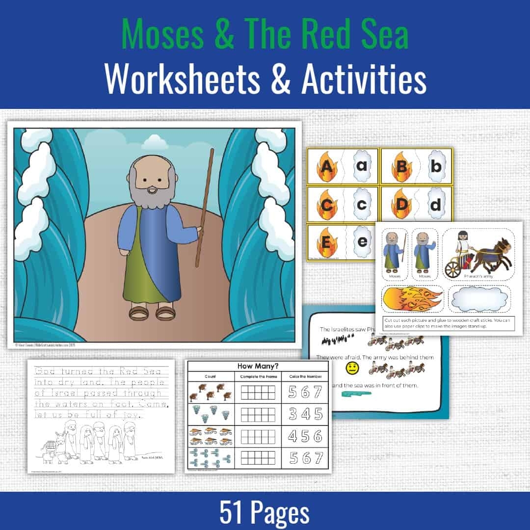 Moses And The Red Sea Preschool Bible Activities Bible Crafts Shop