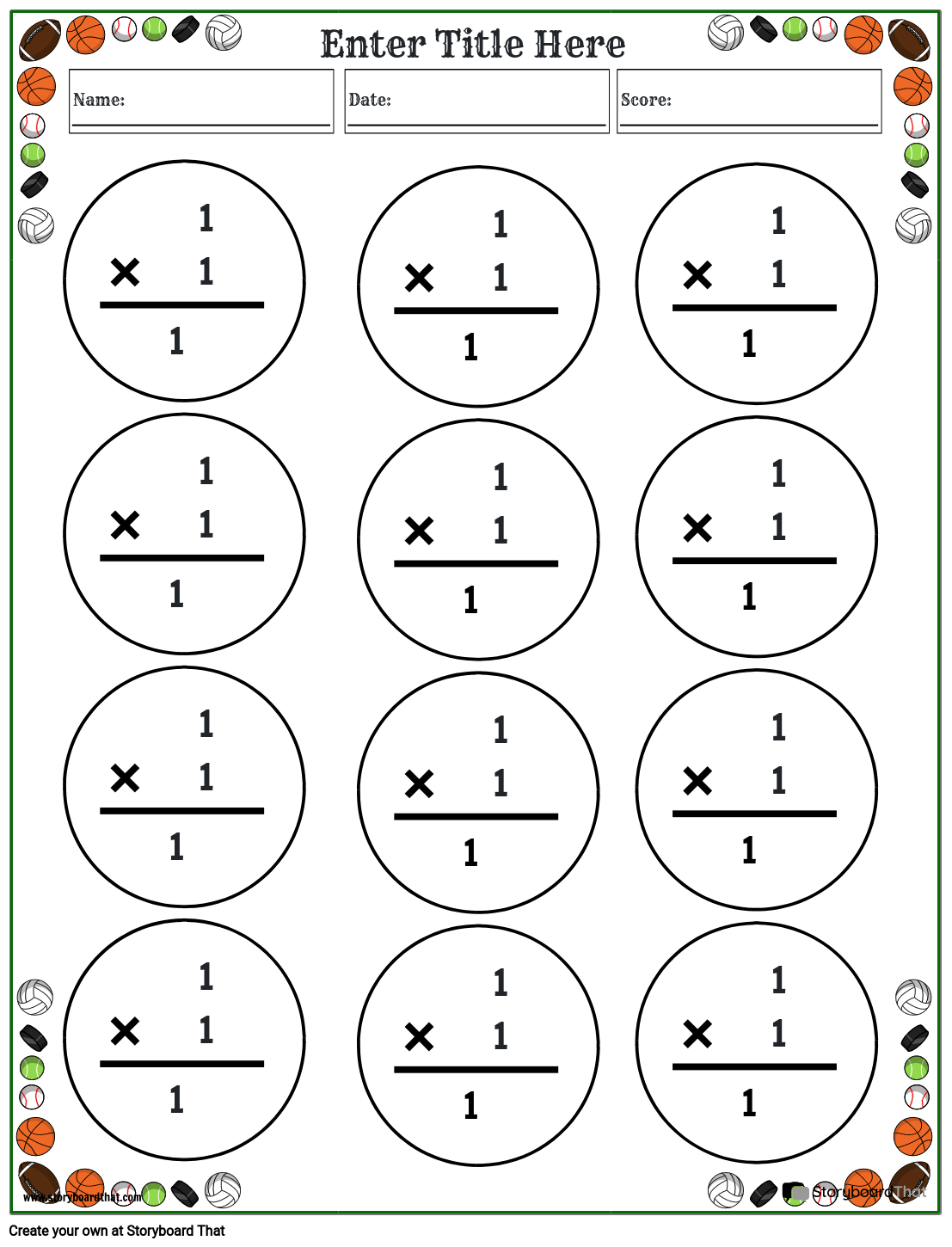 Multiplication Worksheets Create Custom Math Practice Pages