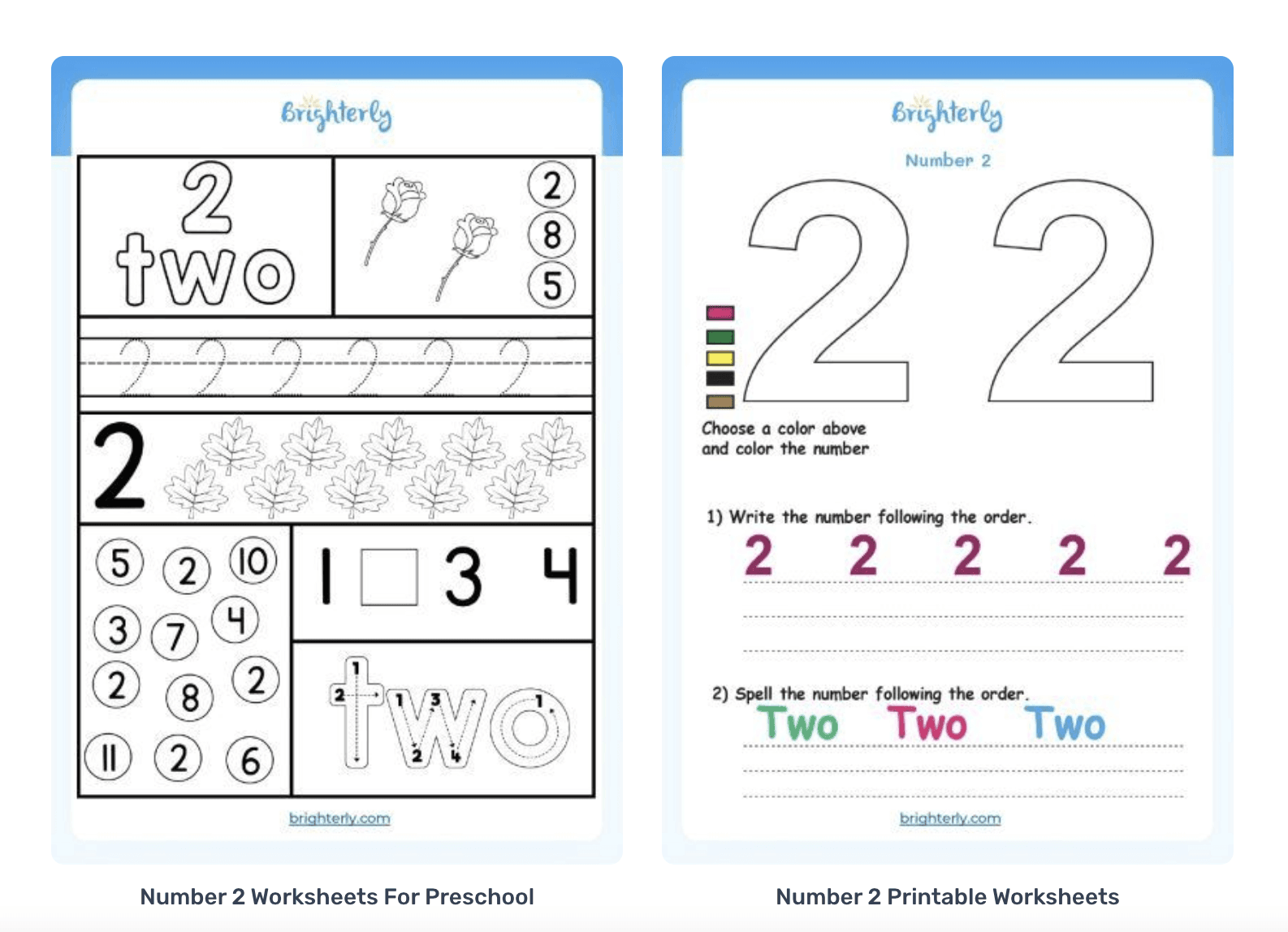 Printable Number 2 Worksheets For Preschool