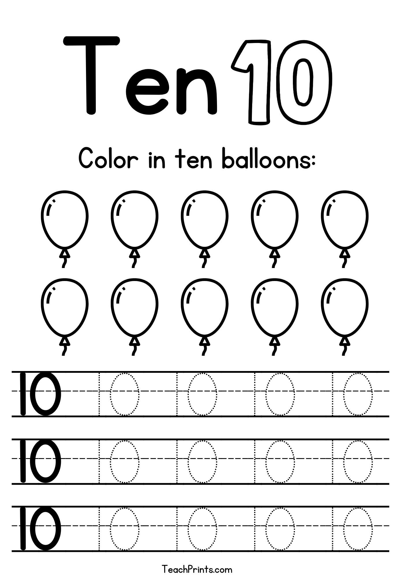 Number Tracing Worksheets Free Printables Teach Prints