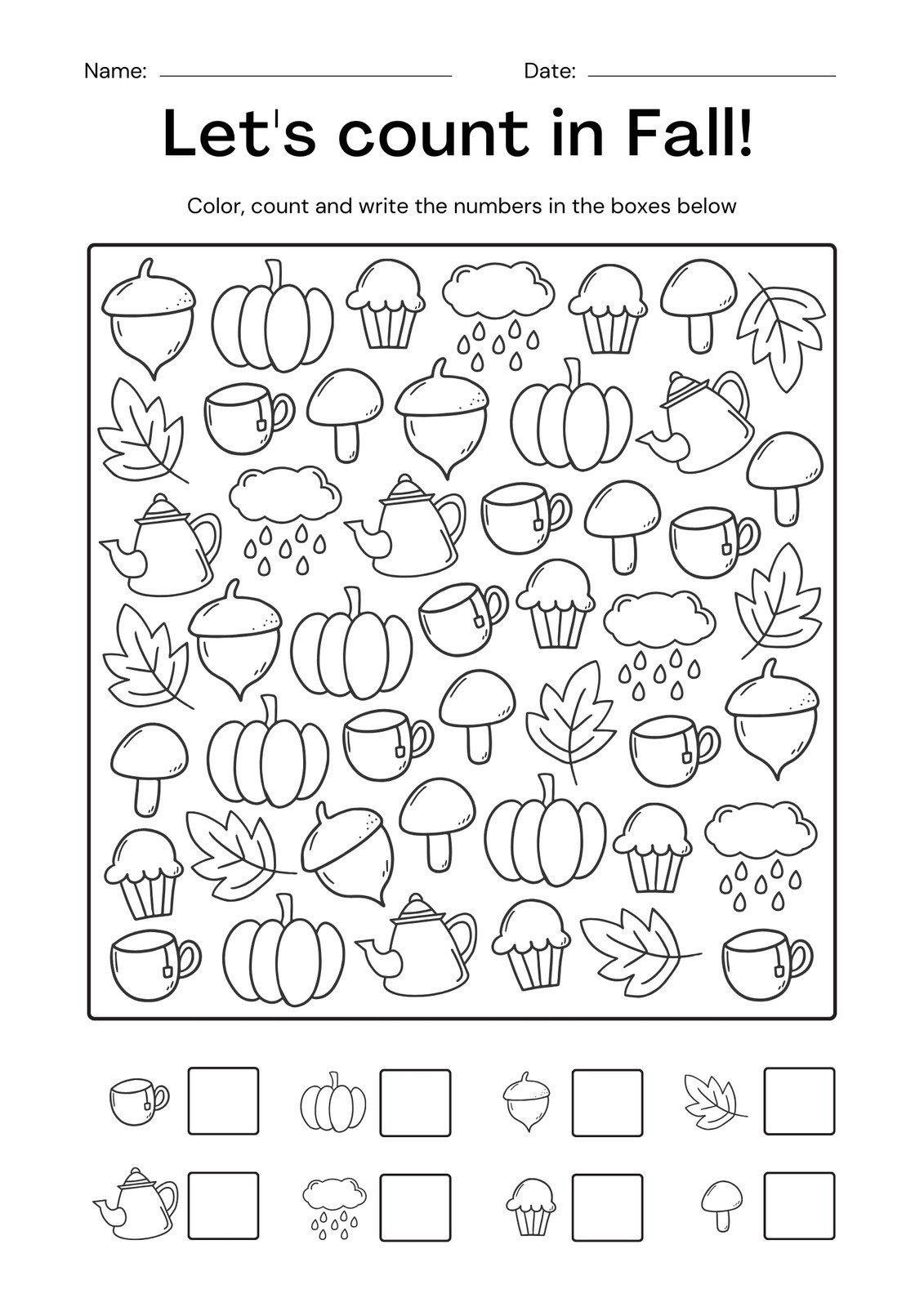 Page 5 Free To Edit Autumn themed Worksheet Templates Canva