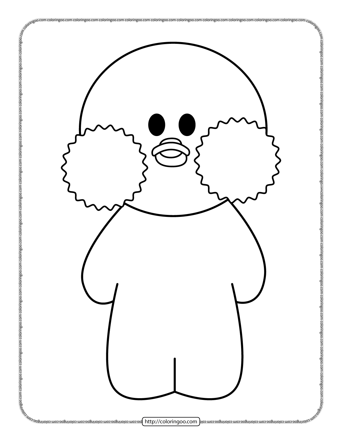 Paper Duck Pdf Coloring Pages For Kids